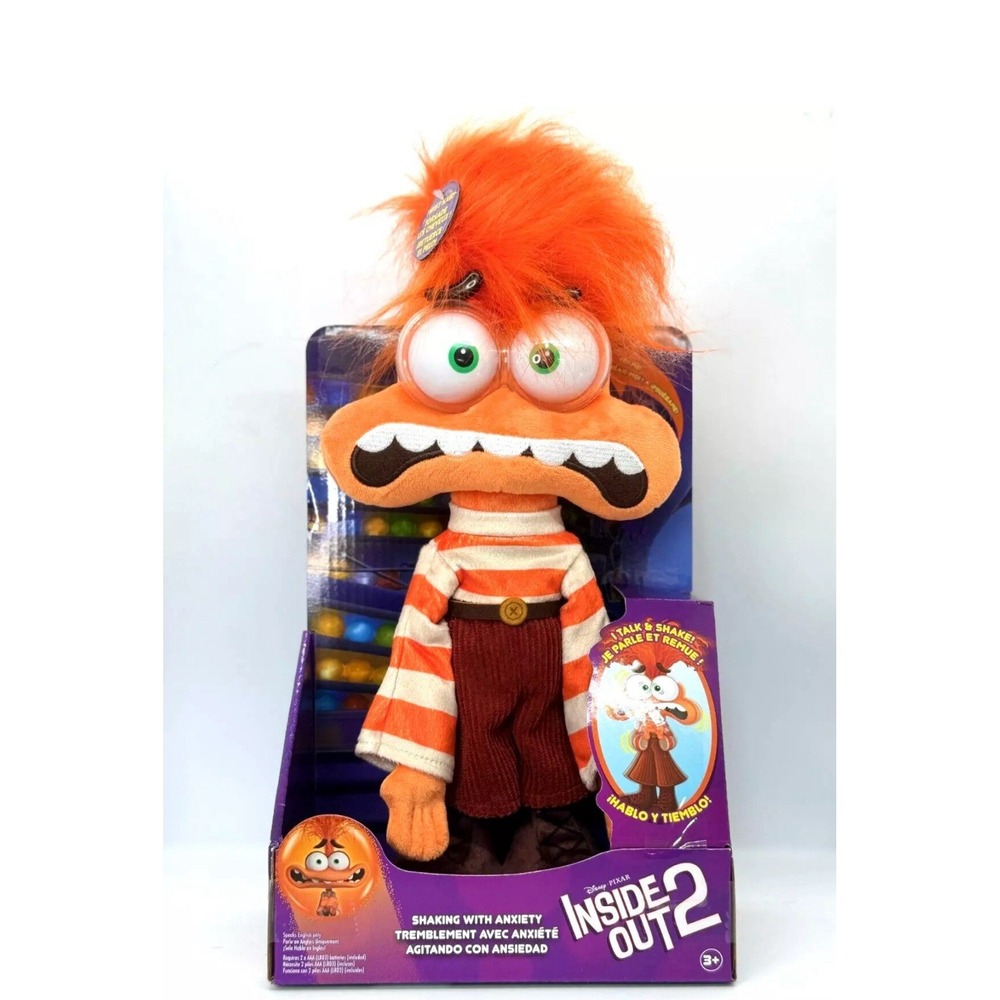 Disney Pixar Inside Out 2 Shaking With Anxiety Feature Plush Kids Toy